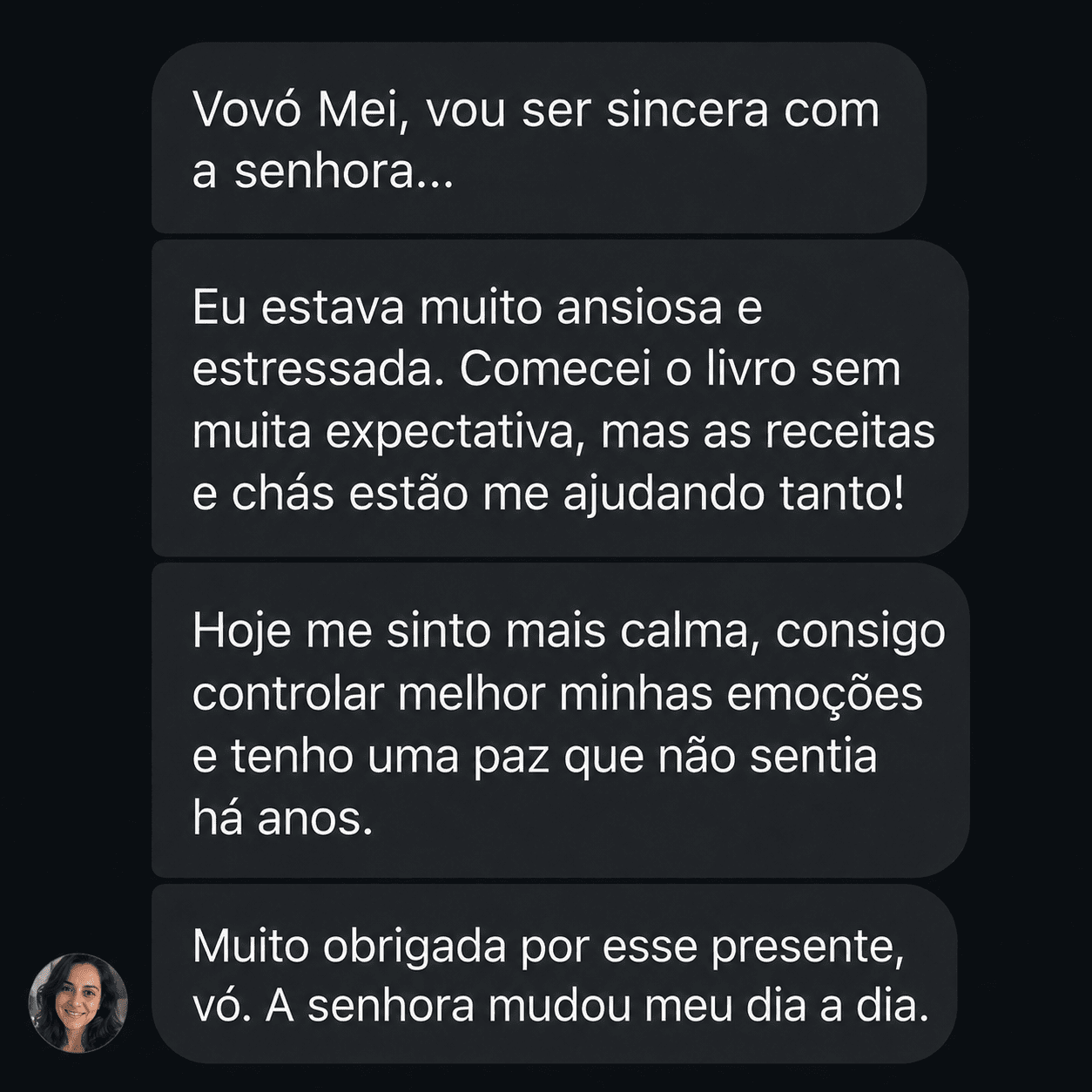 Mensagem real do direct
