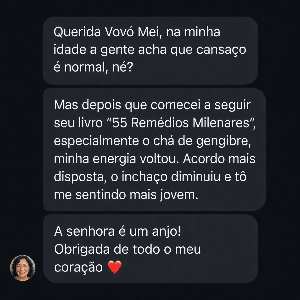 Mensagem real do direct