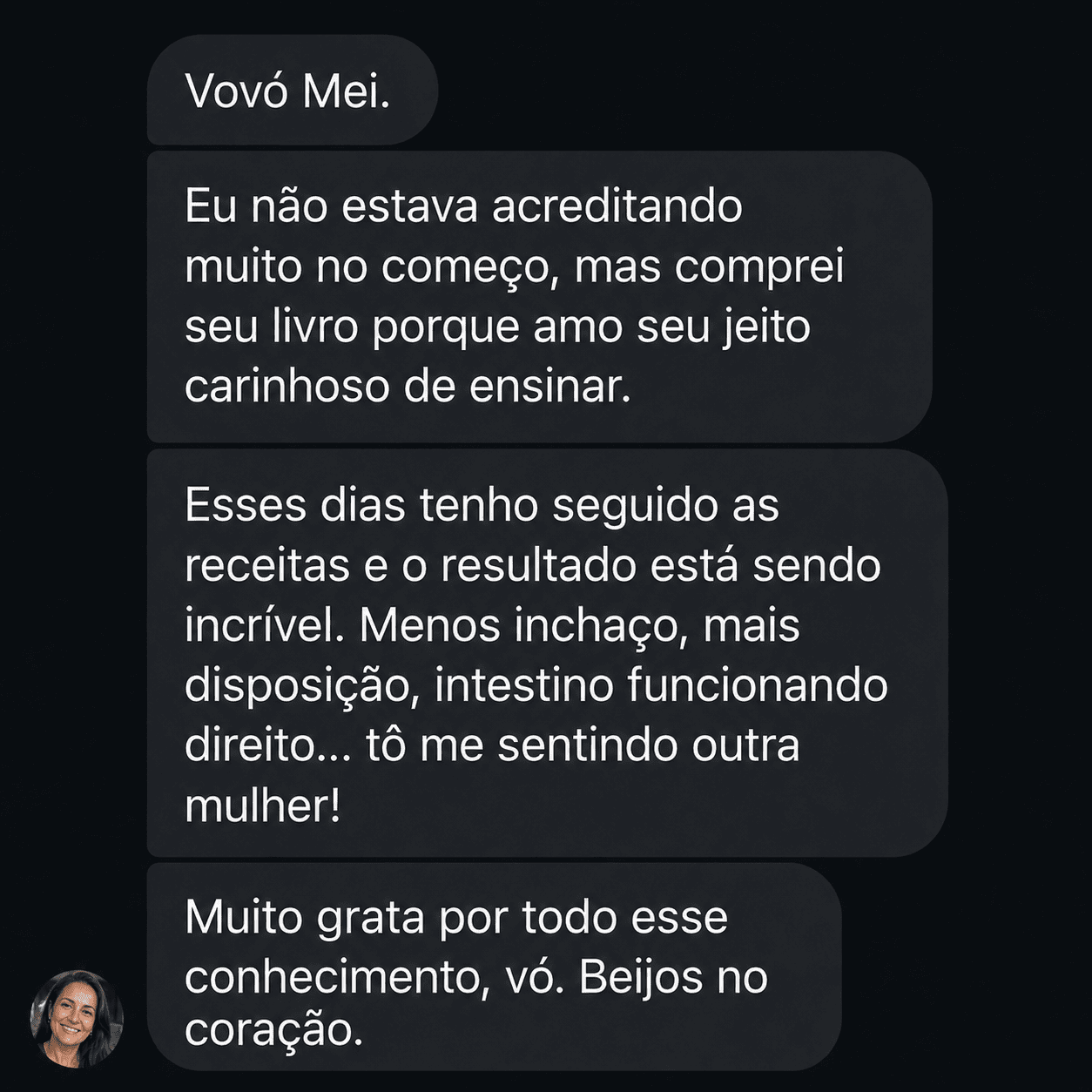 Mensagem real do direct