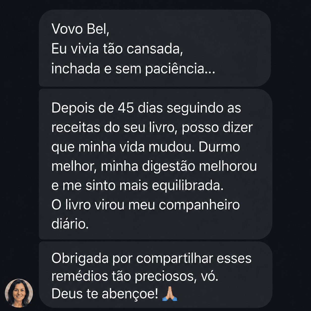 Mensagem real do direct