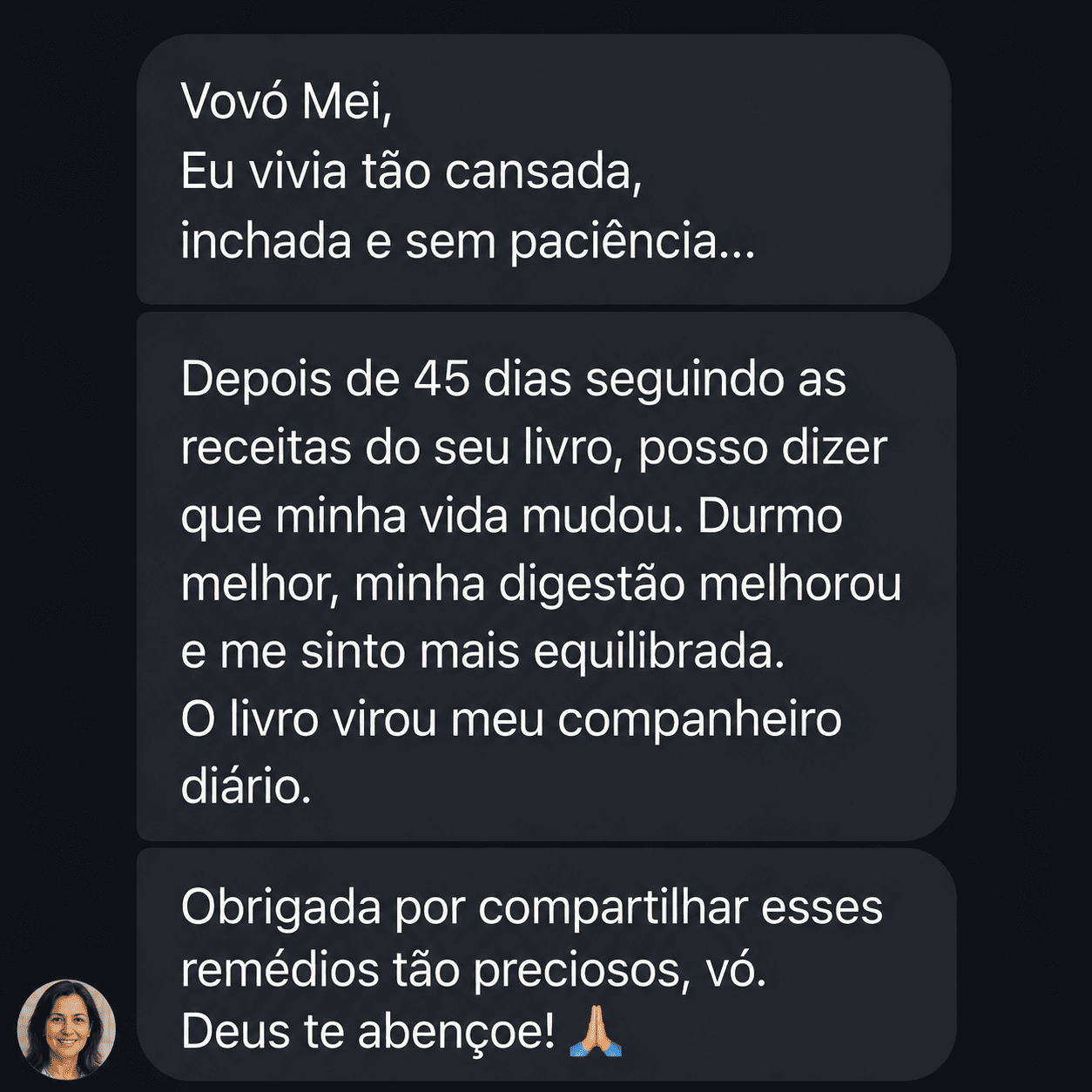 Mensagem real do direct